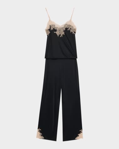 Natori Enchant Cropped Lace-Trim Cami Pajama Set