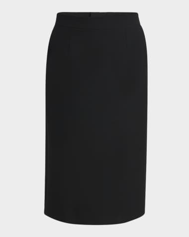 McQueen Button-Back Midi Pencil Skirt
