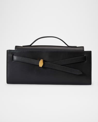 Veronica Beard Dash Belt Leather Clutch Bag
