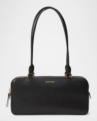 Veronica Beard Boxy Leather Shoulder Bag