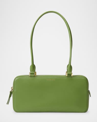 Veronica Beard Boxy Leather Shoulder Bag