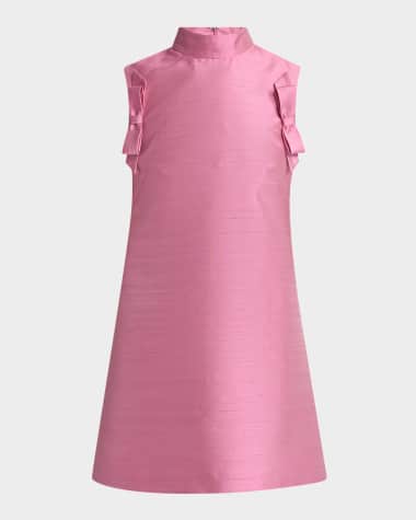 Valentino Garavani Bow Shantung Silk Mini Dress