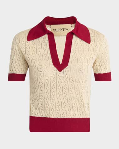 Valentino Garavani Pointelle Linen-Viscose Sweater