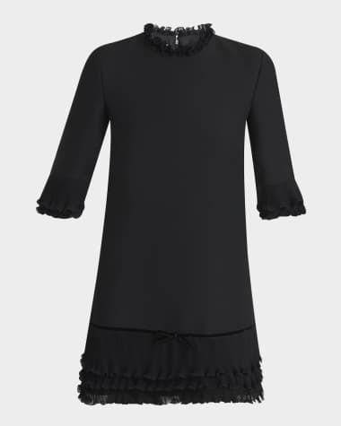 Valentino Garavani Ruffle Silk Crepe Mini Dress