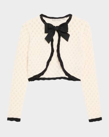 Alice + Olivia Danie Shrug Bow Cardigan