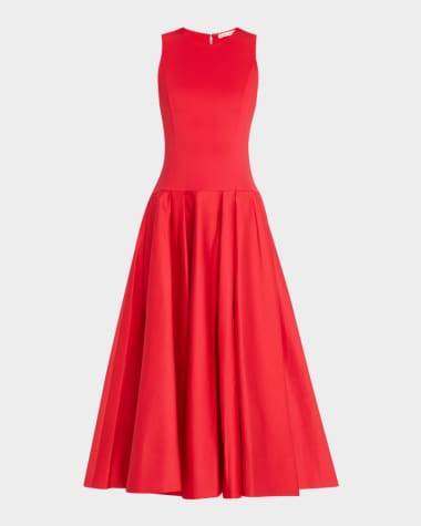 Alice + Olivia Adley Drop-Waist Midi Dress