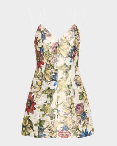 Alice + Olivia Tayla Structured Lantern Mini Dress