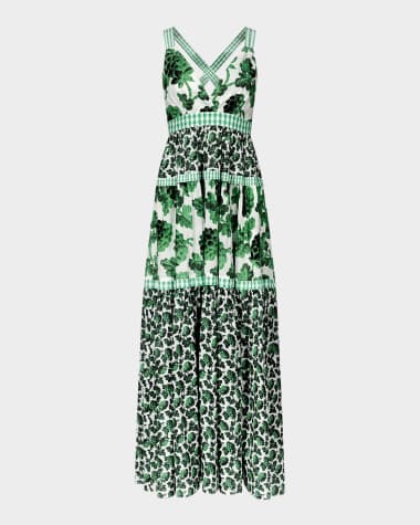 Diane von Furstenberg Josephine Tiered Fruit-Print Maxi Dress