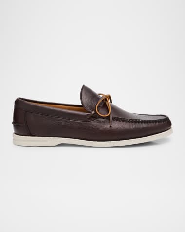Peter Millar Men's Excursionist Leather Boat Shoes