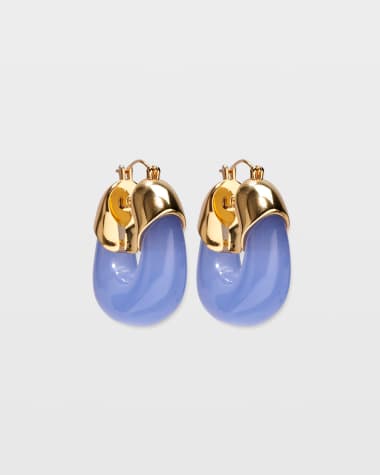 Lizzie Fortunato Mini Organic Hoop Earrings in Periwinkle