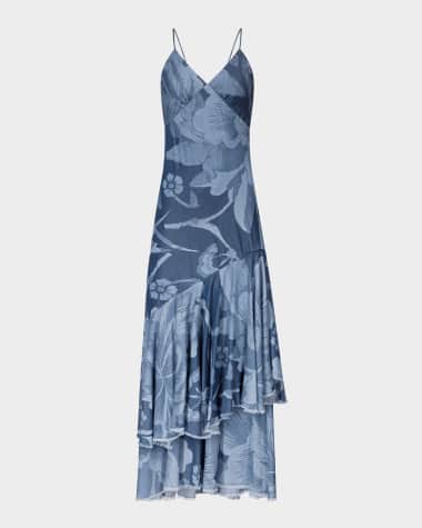 Diane von Furstenberg Luisa Floral-Print Ruffle Maxi Dress