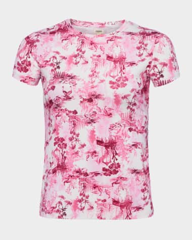 L'Agence Ressi Short-Sleeve Porcelain Tee
