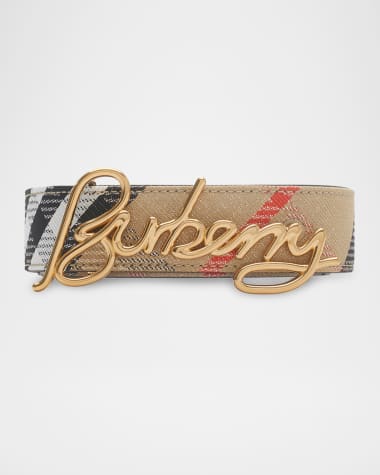 Burberry Reversible Script Logo Belt