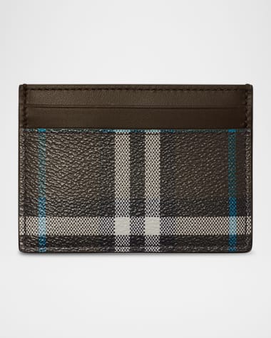 Burberry Sandon Check Leather Card Holder