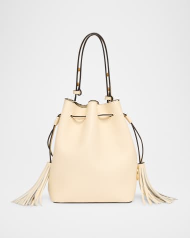 Valentino Garavani So Seau Tassel Leather Bucket Bag