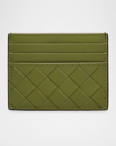 Bottega Veneta Men's Intrecciato 15 Leather Card Holder