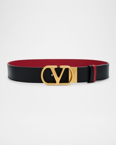 Ceinture Valentino 100% Cuir - Taille 115 - Noir/Blu - Fabriquée En Italie (NEUF)