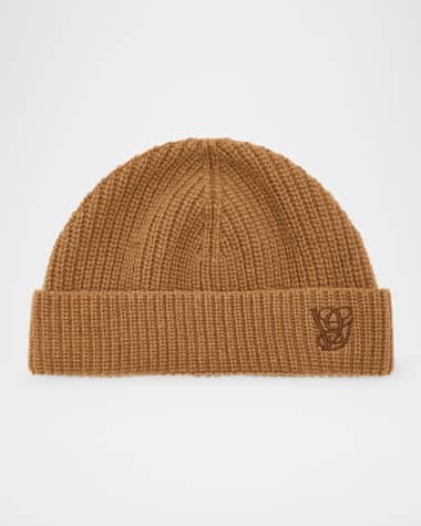 ニットキャップ・ビーニー VALENTINO GARAVANI Printed Cashmere Beanie Hat VALENTINO(ヴァレンティノ) ニットキャップ・ビーニー(メンズ