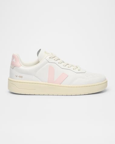 VEJA V-90 Low-Top Leather Sneakers