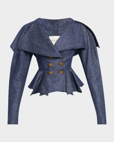 Salon 1884 Callo Redingote Cape Peplum Jacket