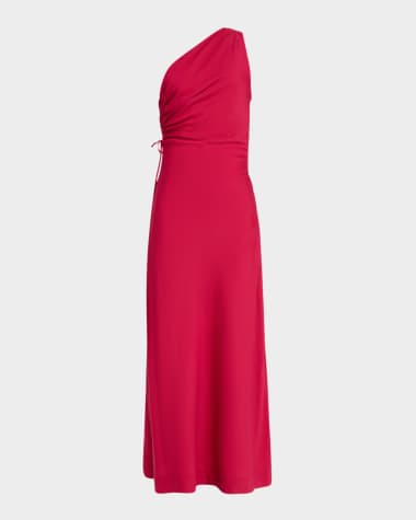 Faithfull the Brand Laureles One-Shoulder Ruched Dress