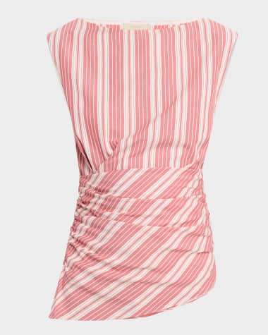 Faithfull the Brand Reign Striped Boat-Neck Top