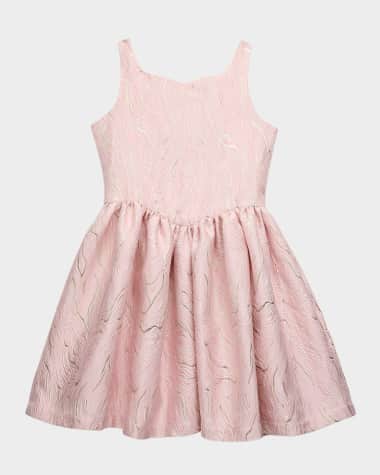 Zoe Girl's Rosalie Sleeveless Sweetheart Jacquard Dress, 7-16
