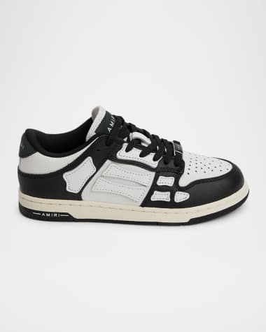 Amiri Kid's Skel Bicolor Leather Low-Top Sneakers, Toddlers