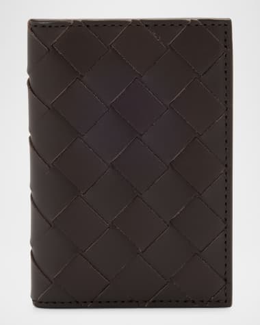 Bottega Veneta Men's Intrecciato Leather Flap Card Case