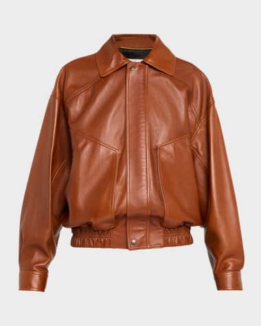 Saint Laurent Oversized Leather Jacket