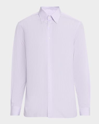 Ralph Lauren Purple Label Men's Striped End-on-End Sport Shirt
