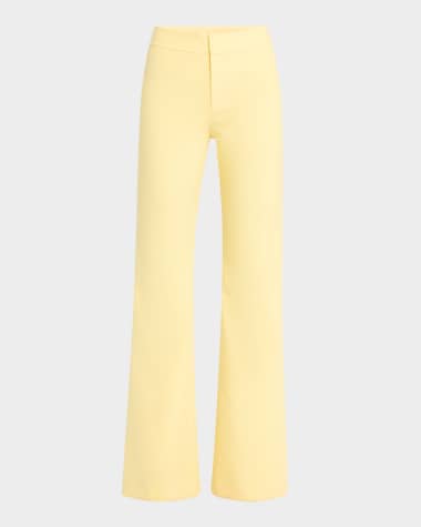 Alice + Olivia Andrew Mid-Rise Bootcut Slim Pants