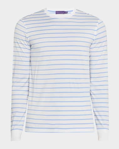 Ralph Lauren Purple Label Men's Cotton Lisle Striped T-Shirt