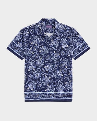 Ralph Lauren Purple Label Men's Paisley Riviera Terry Polo Shirt