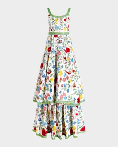 Alice + Olivia Diana Sleeveless Structured Maxi Gown