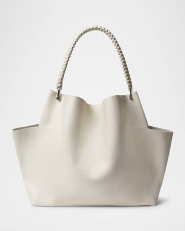 Callista Loom Grained Leather Shoulder Bag