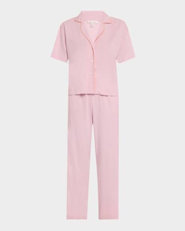 Skin Cecily Cropped Pima Cotton Jersey Pajama Set