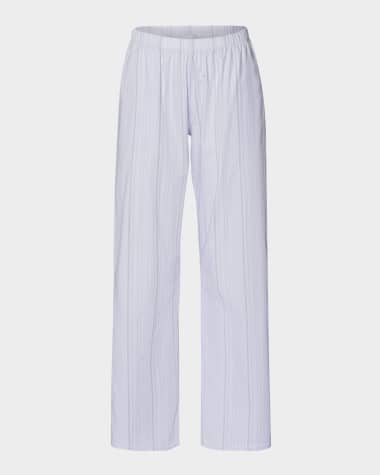 Hanro Striped Straight-Leg Cotton Lounge Pants