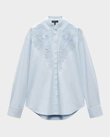 Rag & Bone Ainsley Long-Sleeve Embroidered Shirt