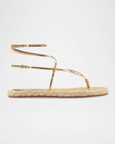 Paris Texas Hydra Metallic Strappy Espadrille Sandals
