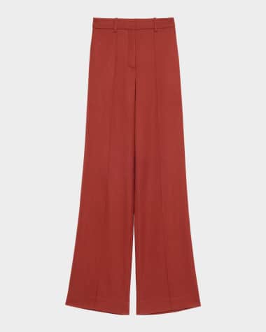 Adam Lippes Wyatt Stretch Canvas Wide-Leg Pants