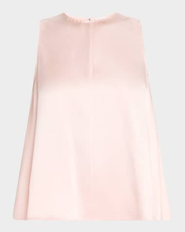 Adam Lippes Elias Flowy Double Face Silk Charmeuse Top