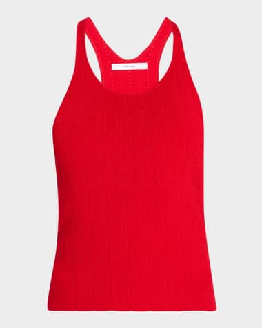 Adam Lippes Lumii Compact Jacquard Tank Top
