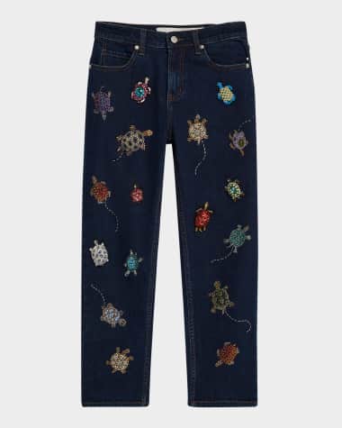 Libertine Turtle Time Straight-Leg Ankle Boyfriend Jeans