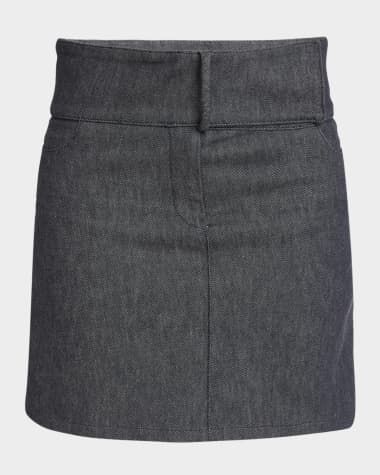 Courreges Belted Denim Mini Skirt