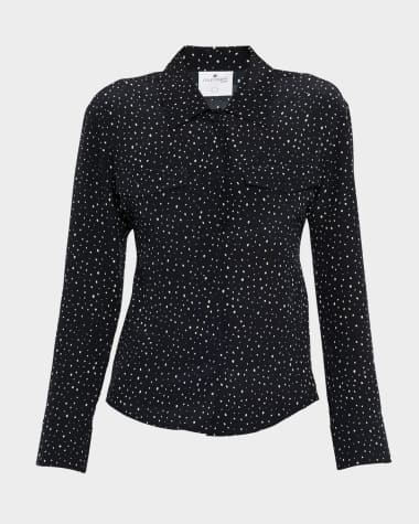 Courreges 2-Pocket Medusa Crepe Button-Down Shirt