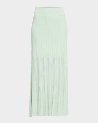 MARIA MCMANUS Variegated Pleated Midi Skirt