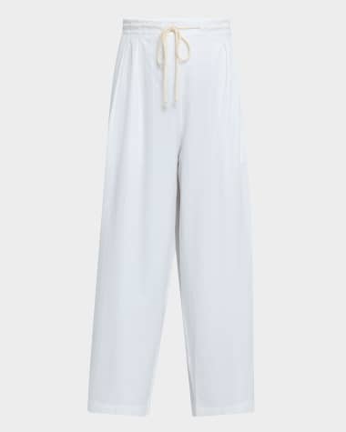 MARIA MCMANUS Cropped Organic Cotton Sateen Pants