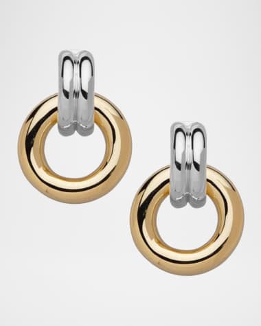 Jennifer Zeuner Gina Fluted Double Hoop Mini Earrings
