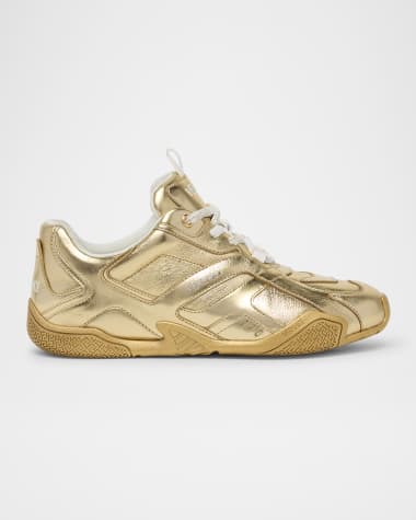 Versace Galaxia Shiny Nappa Leather Sneakers